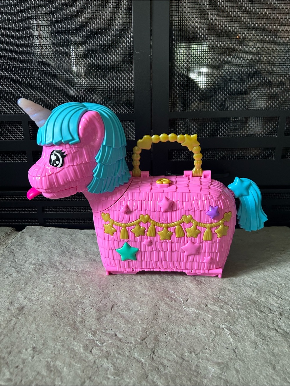 Pink Unicorn Carry Case with Blue Mane